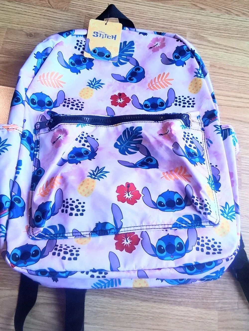 NWT Disney Stitch, Pink Print Backpack.